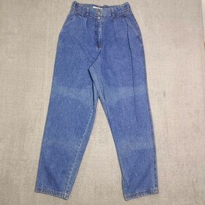 Vintage 90s Upper Class Mom Jeans Women’s 9/10 High Rise Pleated Tapered Leg